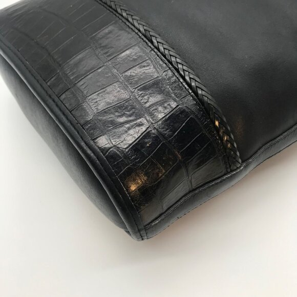 Brighton Black Leather Bucket Bag - Picture 8 of 11